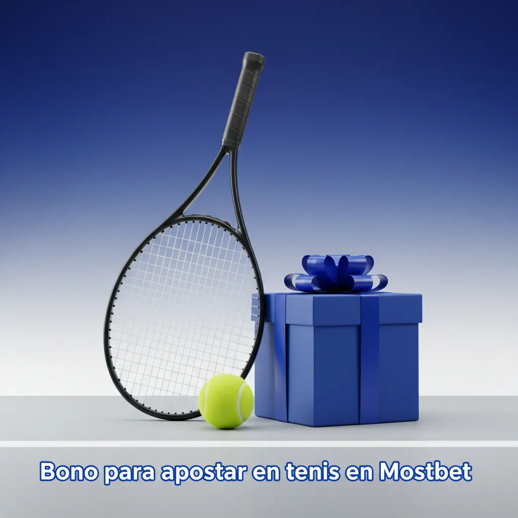 Promoción de Mostbet: bono de bienvenida para apuestas de tenis; exige cuota mínima, rollover y TyC en deportes.