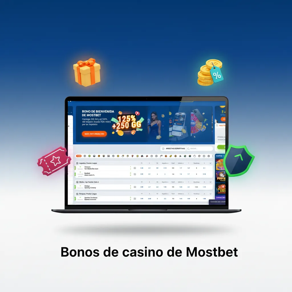 Infografía de bonos de casino Mostbet: giros gratis semanales, recarga viernes, cashback, torneos, Drops & Wins y lotería.