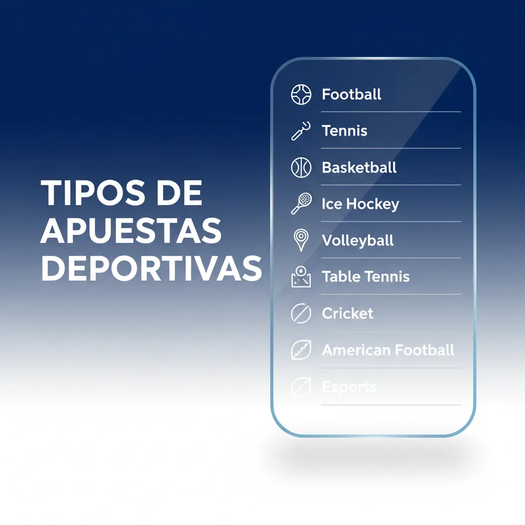 Infografía de tipos de apuestas: fútbol, vóley, tenis, básquet, MMA y boxeo; mercados pre-partido y en vivo en Perú y fuera.